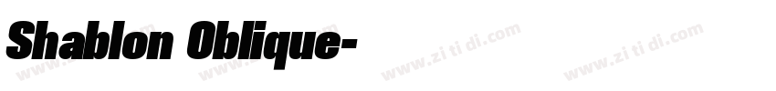 Shablon Oblique字体转换